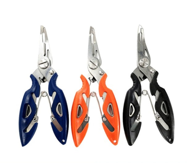 Stainless steel curved nose fishing pliers