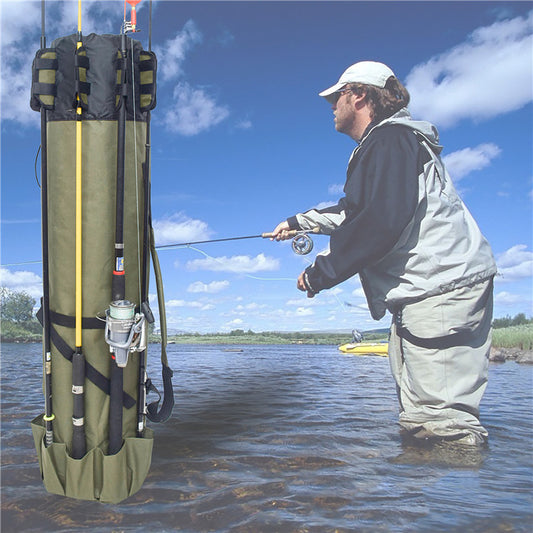 Fishing Rod Fishing Gear Cylindrical Fishing Bag